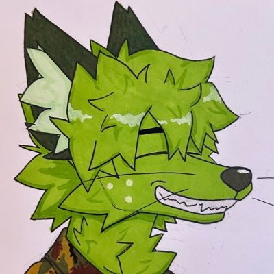 thatonegreenfox's profile picture. 22 years of ADHD cringe. Occasionally draws dumb animal people. Incredibly green.