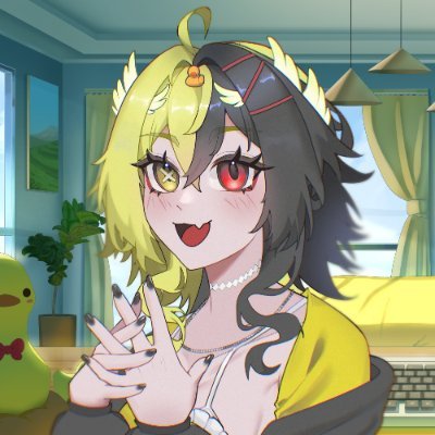 DuuckyVT's profile picture. VTuber that occasionally streams on Twitch and youtube really soon :3 If you like chaos you’re at the right place my little duckling 💛🖤