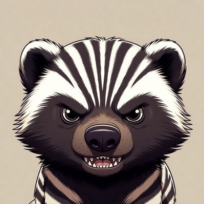 Crypt0spawn's profile picture. zebra badger doesn’t care