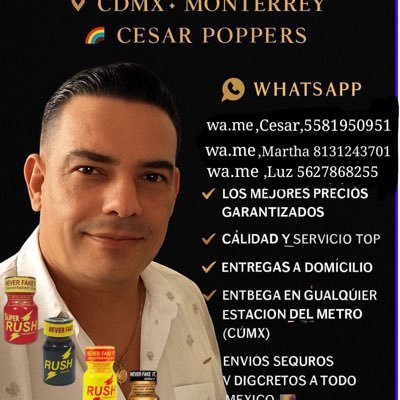 CCuernapop's profile picture. #POPPERS PIDE EL DETU AGRADO Contactanos CDMX #MONTERREY 🌈César WhatsApps: https://t.co/wEn3s6dB6g https://t.co/CDmsxq9jpo Envíos Nacionales a todo México 🇲🇽