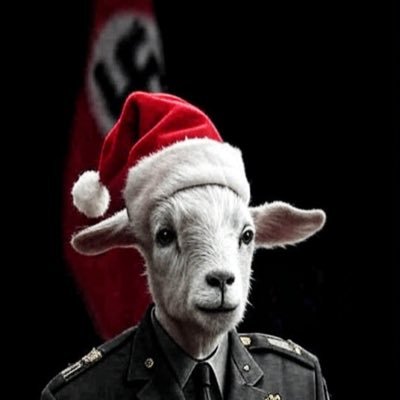 PoliticalGoat69's profile picture. A goat living in a political world run by Jews. AMERICA FIRST.🇺🇸 Baa-ck off, I'm ruling the field! ⚡️⚡️🐐