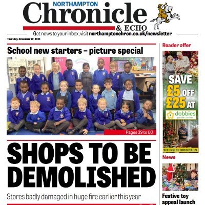 ChronandEcho's profile picture. Chronicle and Echo - the weekly newspaper for Northampton. Breaking news online all day, every day.