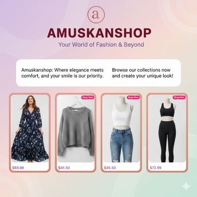 AmuskanShop's profile picture. Welcome to Amuskan Shop! Here, we take online shopping to a new level of confidence, speed, and luxury. If you're looking for high-quality products...