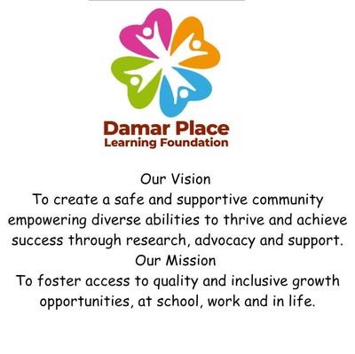 DamarPlace's profile picture. We Unleash Abilities,  Celebrate Differences, Ensuring Individuals with Neurodiverse Conditions Thrive & succeed
#Interventions #Advocacy #Training #Support