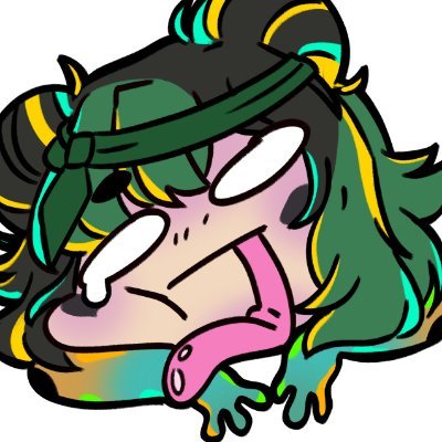 fibbiVT's profile picture. one slippery amphibian ~ #fibbigallery MDNI 
pfp @wanpa_03 irl: @mooellalt 🐸: @akizone / @MeezieLive2D