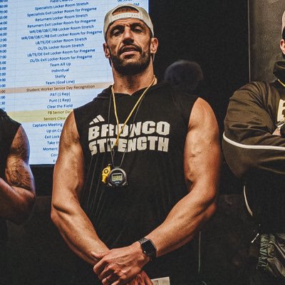 BernardiCoach's profile picture. Director of Football Strength & Conditioning @WMU_football | MSCC, CSCS, USAW | #WinEveryRep | #EliteIsTheStandard | #EAT | #MoneySet