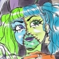 ghostpoot's profile picture. 🔪caitie💛💙💖 they/them🦂 🖤BLM🇵🇸 🔞 aka giggles golightly; killer klown from outer space🤡 horror/makeup/drag enthusiast 😈💫 pfp: @zombiebuggboi