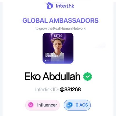 EkoAbdulla09's profile picture. official ambassador of Interlink Labs - Interlink network ID:881268