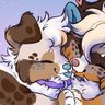 AussieGlitter's profile picture. Alexis & Roxie | 32 | She/They | Mom to 3 fluffy kids |💍 holds @shepszning ‘s leash💜 | Demi/Omni | 🔞 | 🎨 @Crowkadow