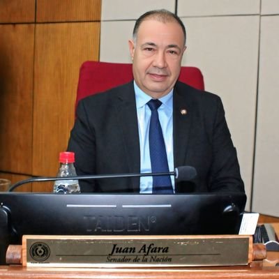 JuanAfara's profile picture. Senador de la Nación 🇵🇾
Anteriormente cumplió funciones como Vicepresidente de la República, Gobernador de Itapúa e Intendente de Tomás Romero Pereira.