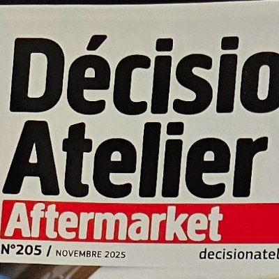 DecisionAtelier's profile picture. Magazine "Décision Atelier", spécialisé dans l'après-vente automobile. À retrouver tous les mois sur abonnement et quotidiennement sur le site.
