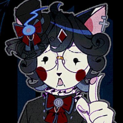 Meowsked_'s profile picture. 🎭  … 🧩🖤🩸 Professor Layton, Beetlejuice, Ghost Trick, mobp100, Inspector Gadget, Pokémon, Tintin. proshipdni
