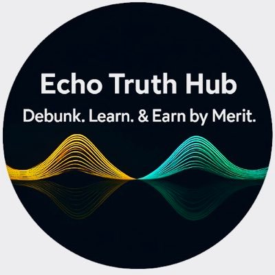 EchoTruthHub's profile picture. Debunk myths together · learn from real sources · earn merit for the best proof €1.21 entry (incl. VAT) · current bounty pinned #TruthWithTeeth https://t.co/Mo9d9OBzVc