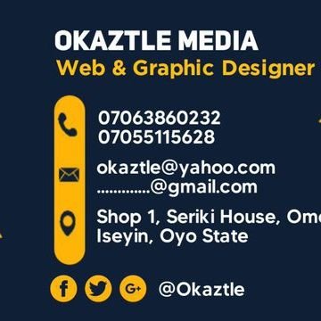 Okaztle's profile picture. Web Designer, App Designer, Graphic Designer (Logo, Flyers, Banners, Business Card etc…) ⛺