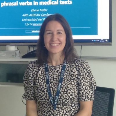 elainemillar18's profile picture. Applied linguistics, English language teaching and learning
Universidad de Cantabria @UNICAN.