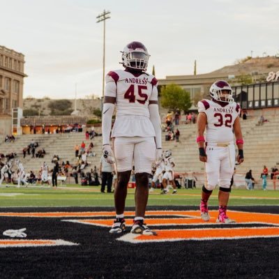 KyranAdamsII's profile picture. Andress High School c/o '26 | #45 | DE Edge Rusher | 80 inch wingspan | 6' 2|220 lbs | 3.4 GPA | 4 offers|kyranadams2nd@gmail.com | NCAA ID 2502509958