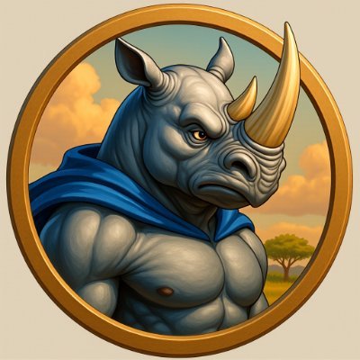 RhinoRushBase's profile picture. The armored horn of Base.
RhinoRush fights for strength, grit & unstoppable momentum.
A hero born in the savannah, charging into Web3.
$RHINO — the rush begins.