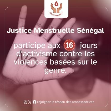 ReglesSansTabou's profile picture. Plaidoyer pour un accès gratuit et permanent aux protections hygiéniques.
Pour l’égalité et la dignité de toutes !
#ReglesSansTabou
#JusticeMenstruelle