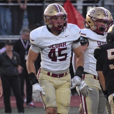 dax_wankier45's profile picture. C/O 2026//MLB//6’0"//205lbs//4.39 Shuttle//3.7GPA//Cedar High School//#45// Head Coach: Tye Hiatt (575)-607-8402//Contact: daxkwankier@gmail.com/702-301-2998