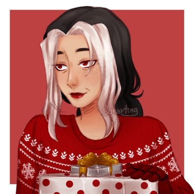 solitaireshep's profile picture. 26 🎁 she/her 🎁 mixed white looking Korean 🎁 pfp by @sunarting