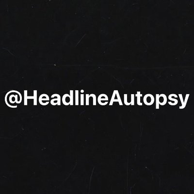 headlineautopsy's profile picture. 'Is this real?' Headlines, memes, clickbait-all get dissected by Grok.🕵 All facts presented verified by me. Just some guy. Independent study highly encouraged.