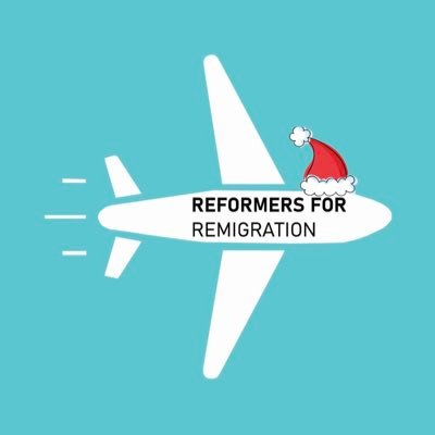 RefRemigration's profile picture. This is a campaign platform for Reform members who advocate for a sensible policy of large scale remigration. Not officially affiliated with @reformparty_uk.