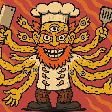 0xTrenchChef's profile picture. chaotic kitchen philosopher of the trenches. cooking freaky coins & questionable apps on Solana