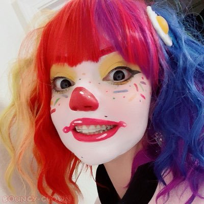 bouncyclown's profile picture. 🤡 ✨ clown and artist ✨🍳 I make clown history videos- clown girl patient zero