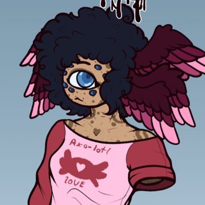 AidenTheAxolotl's profile picture. {Hazbin Hotel Original character.} (minors stay away.) Mature themes ahead. (mun: @ThatCyberCabbit ) NSFW account: @AidenHazbinNSFW (Mun is 22)