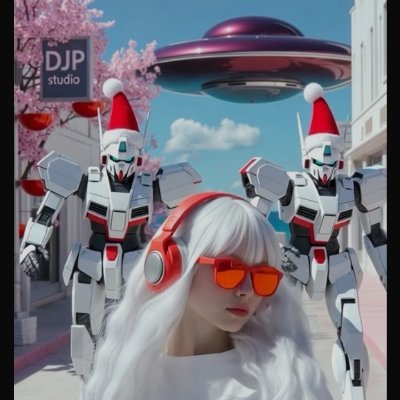 DJPTECHNO's profile picture. DJP TECHNO MUSIC 🌬°•▪︎•°🎵
7th ALBUM 42 

ai movies and music video
WE ❤ CINEMA🎬 

I post
SpaceX 
STARSHIP AI SPACESHIP
UFO
Mecha Robots 
Movie creators