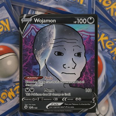 wojamon's profile picture. Bp4YuBTfGuojXEi8LLYtTwPRi424bFNjwgb6EQ9Qpump
Meme card world where emotions fight harder than Pokémon moves