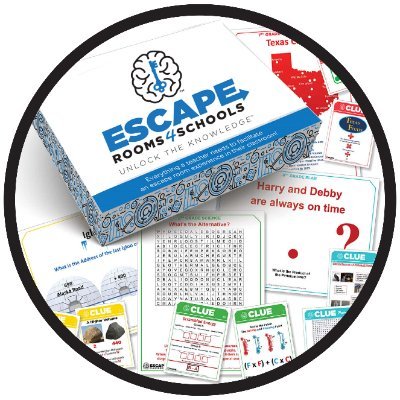 EscapeRooms4Sch's profile picture. Curriculum-based teaching resource that helps students learn in a fun, engaging and effective way. Classroom kits for Grades 3-12.  Critical thinking, SEL too!