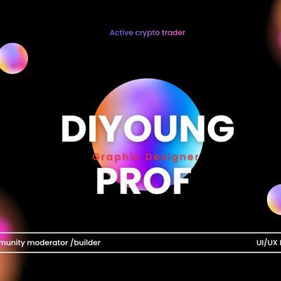 Diyoungprof's profile picture. VISUAL DESIGN®COMMUNITY MOD° UI/UX DESIGNER°°   ACTIVE CRYPTO TRADER° ADVOCATING™~ DIGITAL MARKETING ©