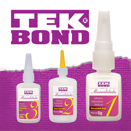 TEKBOND Manualidades es una línea de adhesivos instantáneos de calidad desarrollada especialmente para trabajos manuales, artesanales y artísticos.