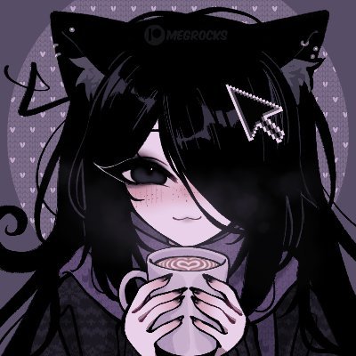 _megrocks's profile picture. 𖤐 sleepy goth pinup artist & vtuber

♡ nsfw-ish 
₊⊹ do not reupload my work
₊⊹ pfps ok w/ credit

💀 https://t.co/5dmMW4NKnn
💀 https://t.co/EosYc0yroz