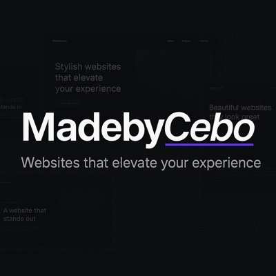 MadebyCebo's profile picture. Designing & building modern Framer websites for creators and brands.