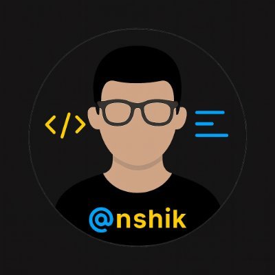 AnshikY37155's profile picture. Learning to Code | Aspiring Software Engineer 🤖
Python • AI/ML • Open Source
Building step by step 🚀
