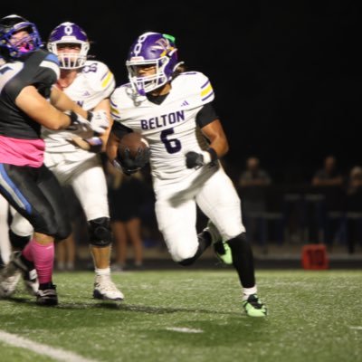 ElozaOffical's profile picture. 5’10 185 RB/OLB Class of 2027 Belton High school. 3.3 GPA