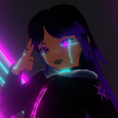 jaidenvikezvt's profile picture. 《〔16yo〕》 Your Local Scuffed Cyber VTuber #DoodleVikez 《〔PREDEBUT〕》 💜🖤🩵