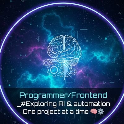 Awwal_ts's profile picture. Programmer/Frontend _#Exploring AI & automation
One project at a time 🧠⚙️l