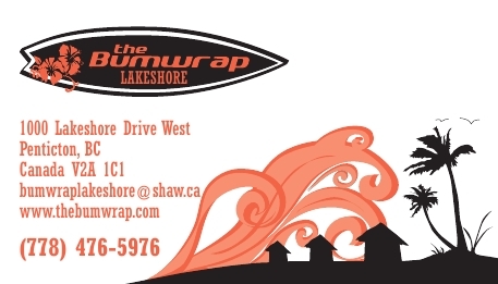 The Bumwrap Lakeshore is Penticton's favorite swimwear store, located on Okanagan beach, right next to Salty's Beach House