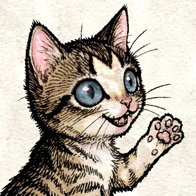 fightingcomic's profile picture. Cat llustration and Manga 猫の「絵」を毎日アップするアカウント ✴︎愛猫の名はカムイ✴︎実は漫画家で元漫画編集長 ✨漫画演出技術研究✴deeVid実験中『10倍面白くなる漫画演出論』刊行！https://t.co/zwqCy3TLuU