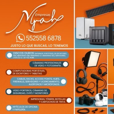 EmpresasMyah's profile picture. Venta de cómputo, almacenamiento de datos (servidores, discos duros, LTO, etc), cámaras de video, fotografía y CCTV, iluminación, audio y mucho más...