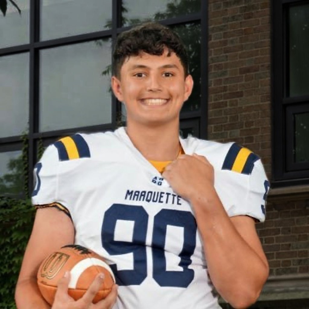 TyMeulemans2028's profile picture. c/o ’28 | Marquette Univ. High School (WI) | 6’3” 240lbs | 3.72 GPA | NCAA ID# 2511778440 | Ty.meulemans@gmail.com | @CoachJonKahle