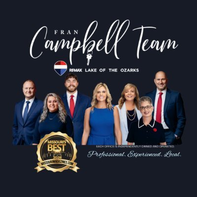 FransTweets's profile picture. For all of your real estate needs at the Lake of the Ozarks, contact Fran Campbell Team, RE/MAX Lake of the Ozarks at 573-302-2390!