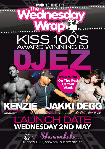 We are a new night coming to SHOOSHH CROYDON on a WEDNESDAY... Launching weekly on the 2nd May this WILL be the party to be seen at :)