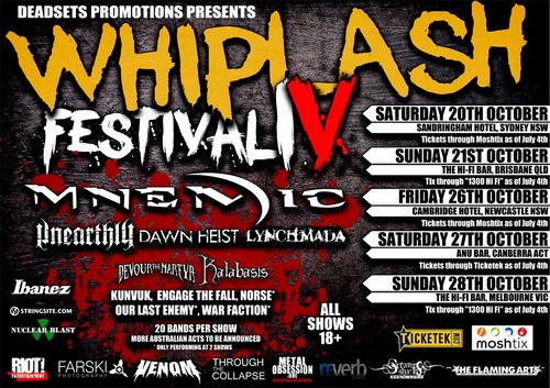WHIPLASHFEST's profile picture. Australian Music Festival : Sydney, Brisbane, Gosford, Newcastle, Canberra, Melbourne.