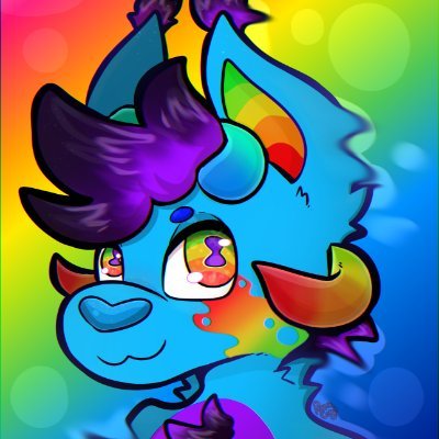 Rainbow__Vis's profile picture. 21 | Genderfluid | Bi/Pan | Taken | 🌈Average Rainbow Folf on the Internet🌈 | Skittle Boi | !MINORS DNI! | Suggestive | PFP: @RazzCorgi | Banner: @xiipha_st