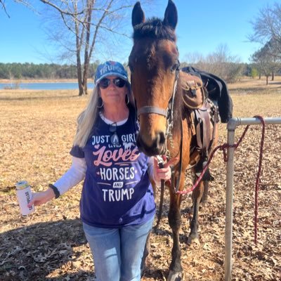 TrumpGirl1971's profile picture. Paralegal.ULTRA MAGA! A lot of spice. I cuss a lil but I know Jesus is Lord and Trump won! Happily married to the love of my life. ❤️Horse Rider. I❤️my country!