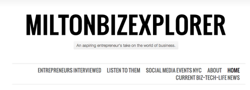 The official Twitter account of the MiltonBizExplorer blog. Startups.Social Media.NYC Tech scene